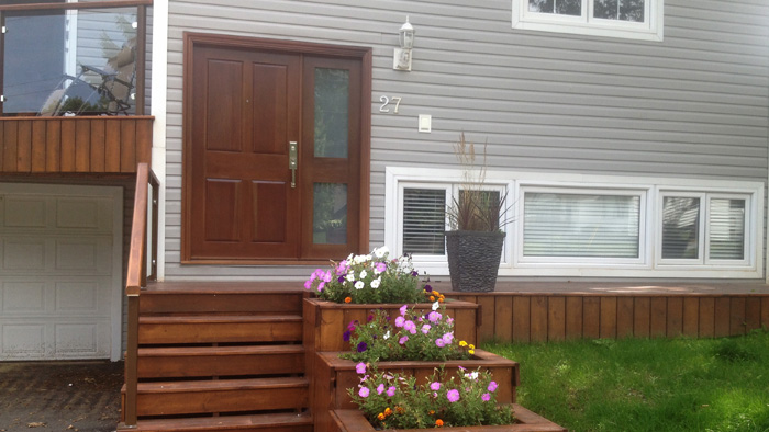 custom deck with tempered glass