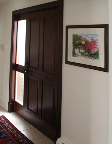 mahogany custom door interior